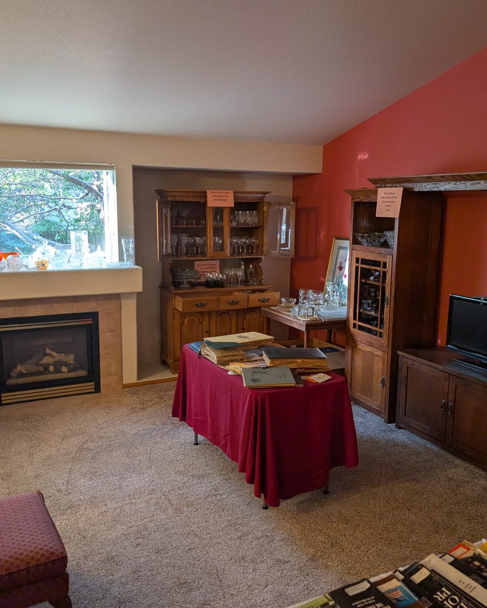 A living room readied for a Next Chapter estate sale